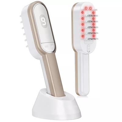 New Metal Teeth Design Hair Loss Treatment Ems Laser Vibration Massage Electric Hair Regrowth Comb With Liquid Guide