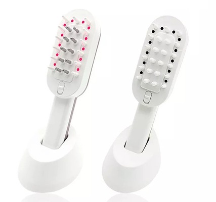 New Metal Teeth Design Hair Loss Treatment Ems Laser Vibration Massage Electric Hair Regrowth Comb With Liquid Guide