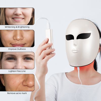 Rechargeable LED Light Photon Therapy Face Mask Wrinkle Removal Facial Beauty