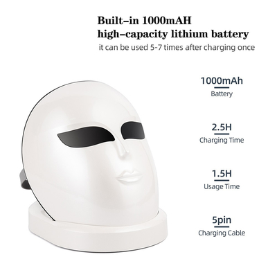 Rechargeable LED Light Photon Therapy Face Mask Wrinkle Removal Facial Beauty
