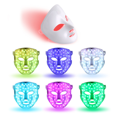 Led Therapy Mask 7 Color Light Face Mask Facial Beauty Equipment For Neck Skin Tightening