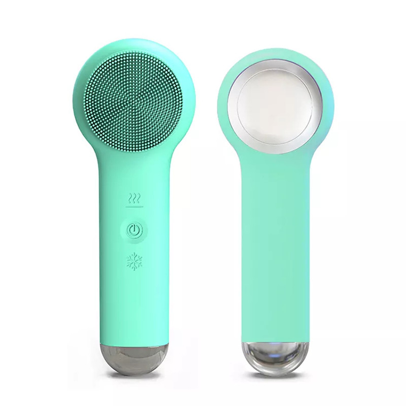 3 in 1 Heat & cold Facial Cleansing Brush Massager Silicone Face